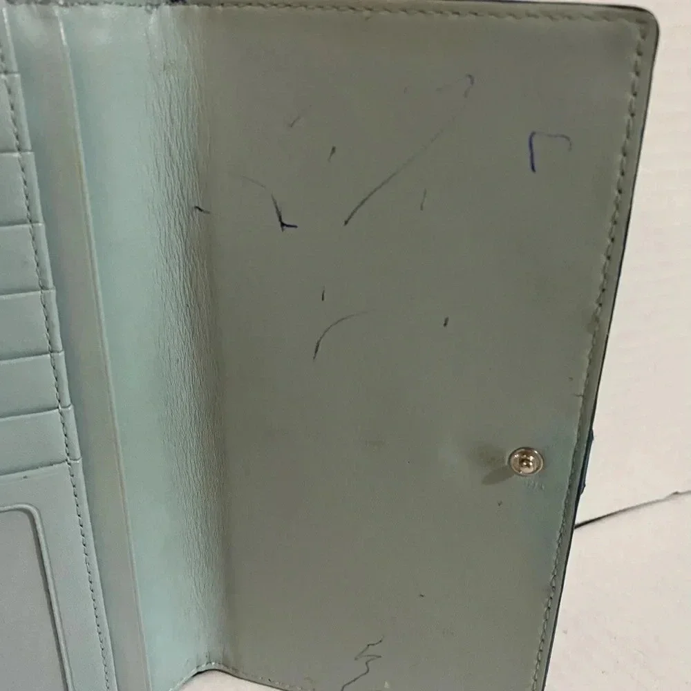 Coach vintage blue leather wallet